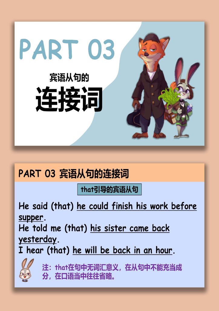 图片[5]-【英语】【宾语从句】讲解疯狂动物城版本-桃李PPT-专为教师打造的精品课件库