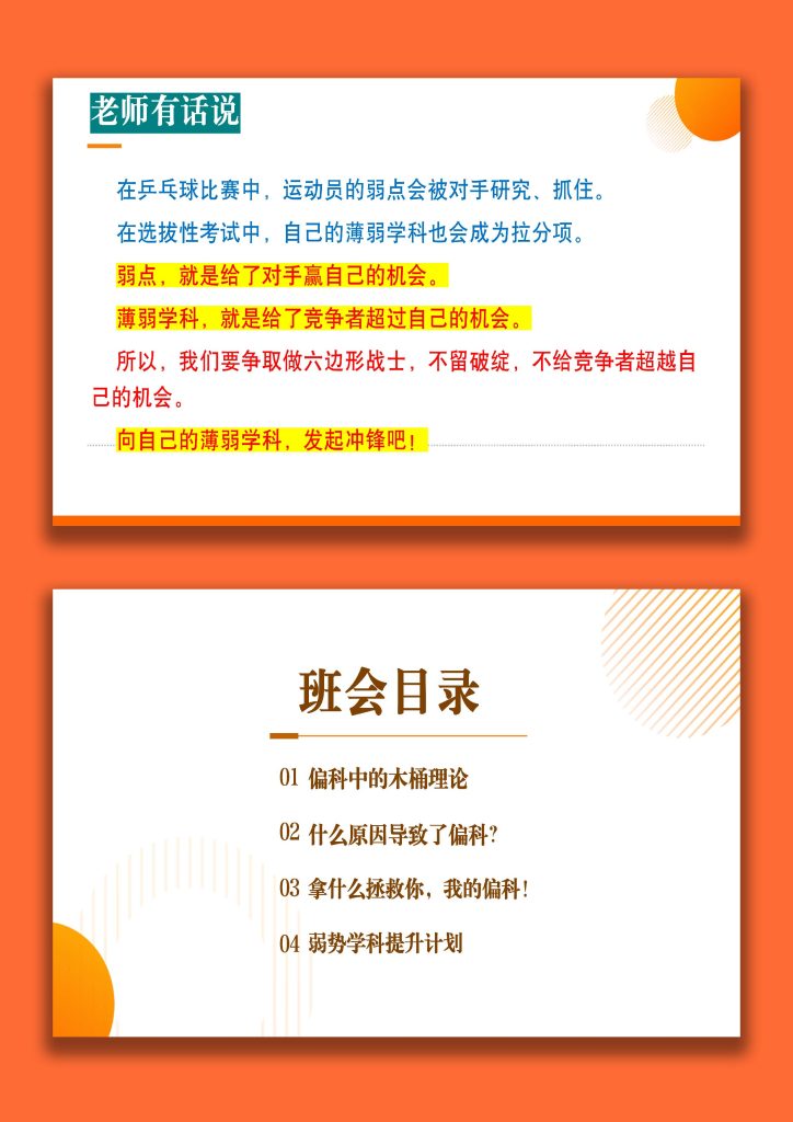 图片[3]-【学法班会】学法指导主题班会《精准补弱，让弱科变强科》-桃李PPT-专为教师打造的精品课件库